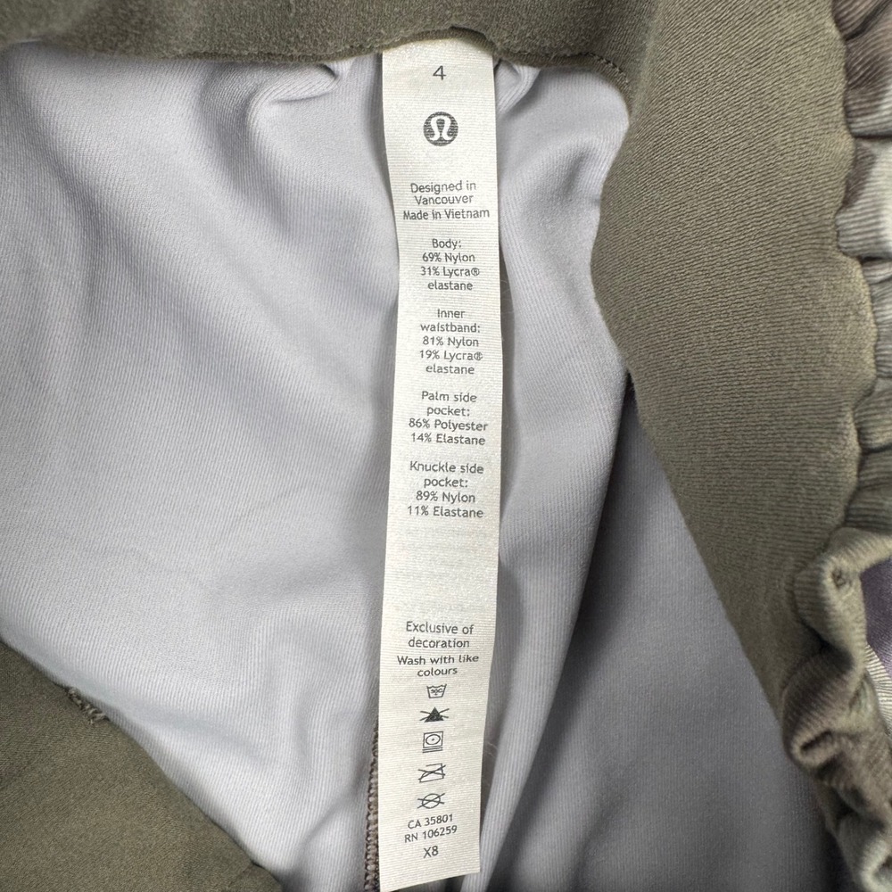 Lululemon On the Fly Pant Heritage 365 Camo Green Twill Multi Size 4 Jogger - Picture 3 of 11